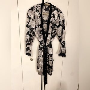 Floral Lightweight Satin Robe